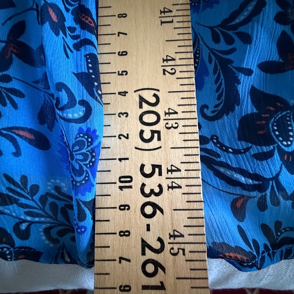 Old Navy Waist-Defined V-Neck Midi Dress Womens XL Floral Smocked Boho Cottage - Picture 7 of 12